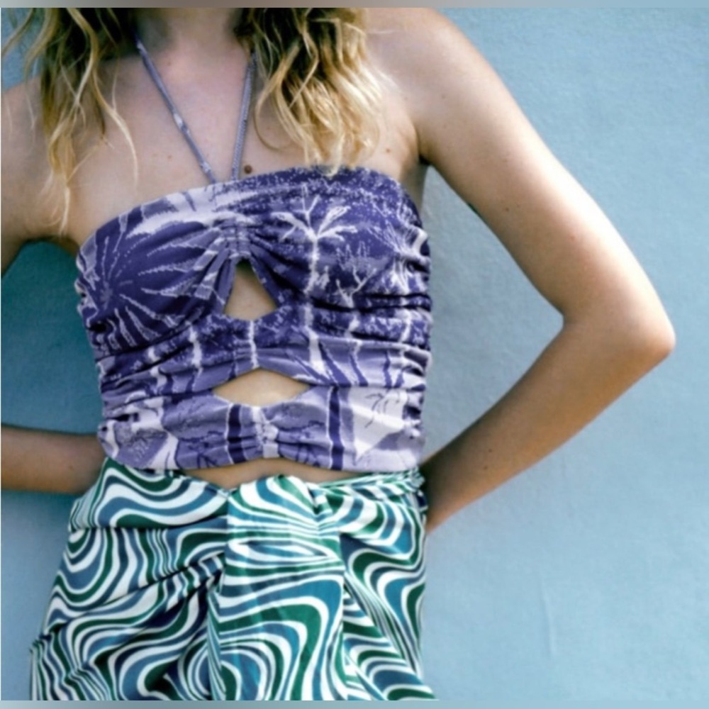 Zara tropical crop top